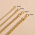 Dainty Gold Rope Chain Necklace - Waterproof Stainless Steel