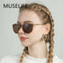 MUSELIFE Oval Small Sunglasses with UV400 Protection