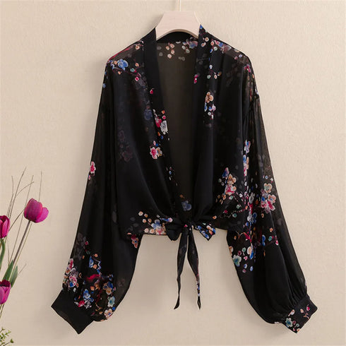 Women’s Summer Kimono Cardigan in Mesh Chiffon