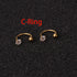 2PCS Stainless Steel Crystal Letter Ear Studs
