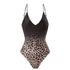 Leopard Print One-Piece Swimsuit with Gauze Skirt