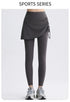 2 in 1 High Waisted Yoga Pants with Side Drawstring