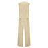 Women's Cotton Linen Sleeveless Top and Wide Leg Pants Set