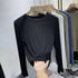 Slim Fit O-Neck Long Sleeve Top for Women