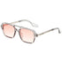 Retro Double Bridge Pilot Sunglasses with Pink Gradient