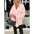 Plus Size Women's Button-Up Lapel Long Sleeve Shirt