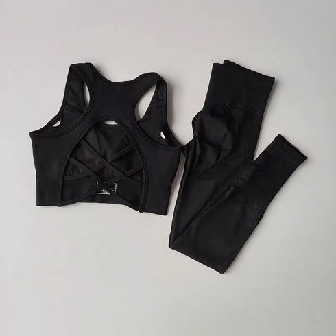 2PCS Women's Sports Bra and Leggings Set