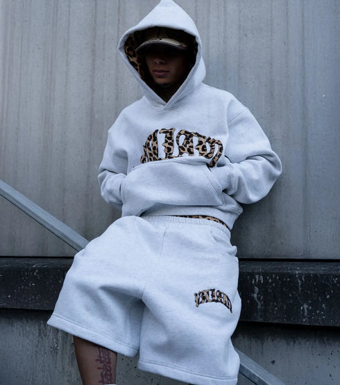 Leopard Print Hooded Sweatshirt Set
