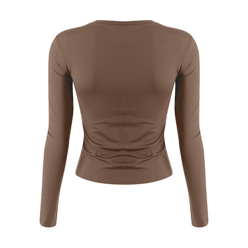 Slim Fit Long Sleeve T-Shirt for Women