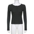 Y2K Slim Fit Brown Crop Top with Button Detail