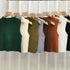 Chic Women's Sleeveless Cropped Tank Top - Half-Turtleneck