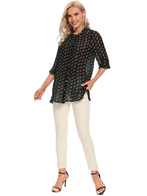 Women’s Casual Woven Shirt for Spring and Summer