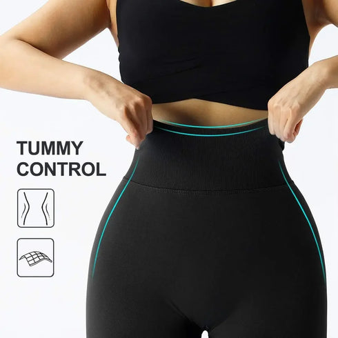 High Waist Seamless Knitted Leggings for Women