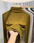 Women's Turtleneck Long Sleeve Ribbed Top