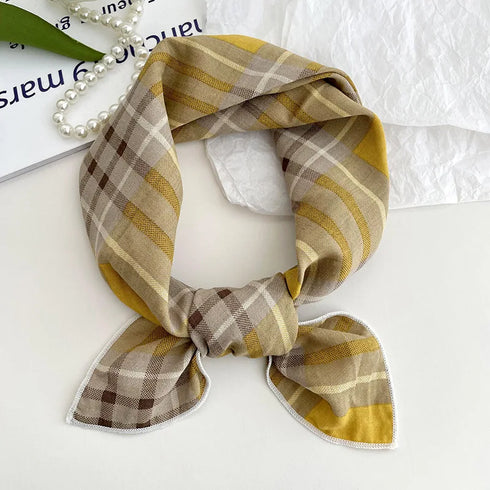 55cm Laies Cotton Linen Square Scarf for Women