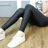 Plus Size Women Shiny Black Legging High Waist Push Up Trousers