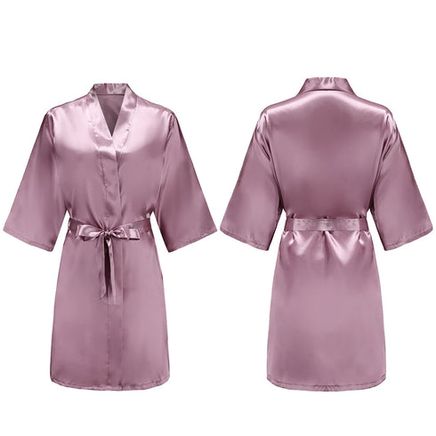 Women's Satin Short Robes for Bridesmaids and Parties
