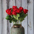 Artificial Red and White Roses - 3/5/10/20pcs