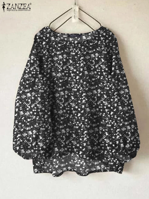 Floral Long Sleeve Blouse for Women