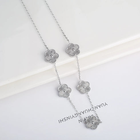 Stainless Steel Adjustable Clover Bracelet for Women