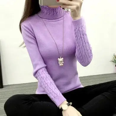 Women's Turtleneck Knitted Sweater
