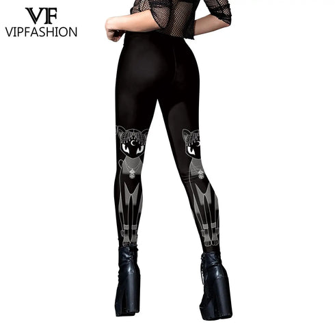 Gothic Steampunk Print Leggings for Women