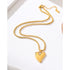 YACHAN Irregular Heart Pendant Necklace in 18K Gold
