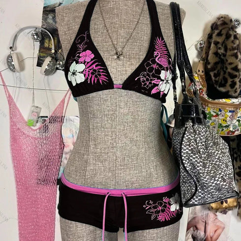 Floral Print Two-Piece Bikini Set