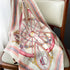 Luxury Silk Feel Square Scarf with Vibrant Prints