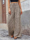 Floral Print Wide Leg Pants in Plus Sizes 1XL-5XL