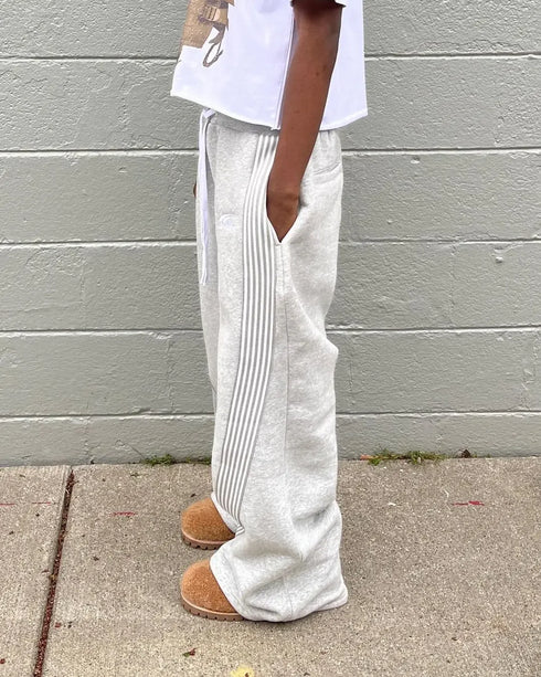 Y2K Grey Casual Wide Leg Cargo Pants