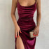 Hugcitar Velvet Swing Collar Sleeveless Maxi Dress
