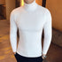 Men's High Neck Casual Knitted Pullover Sweater