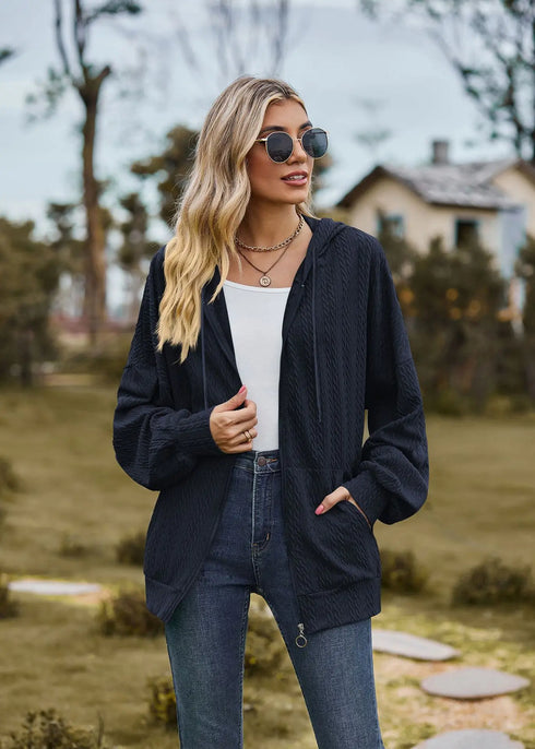 Hooded Zip-Up Sweatshirt for Women