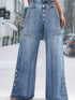 Plus Size High Waist Wide Leg Denim Jeans