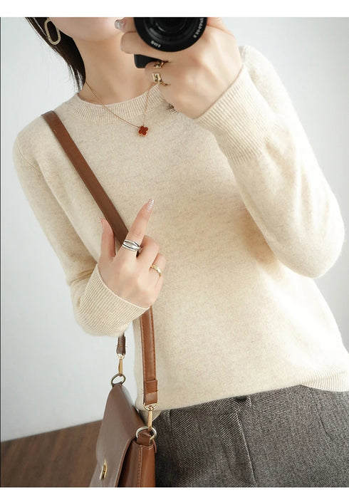 Casual Knitted Pullover Sweater for Women