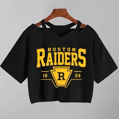Sleeveless Cartoon Print V-Neck T-Shirt for Women
