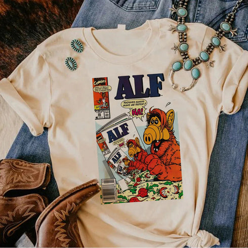 Alf Top Women's Y2K Graphic T-Shirt