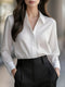 Elegant Loose-Fit Long Sleeve Blouse for Women