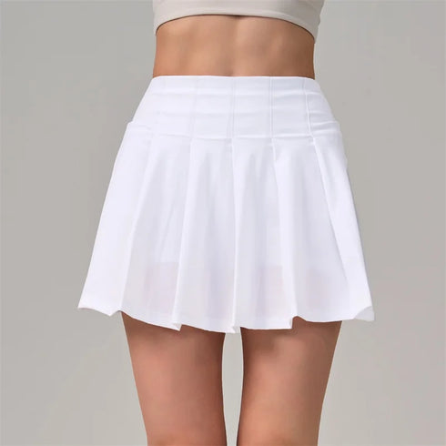 Aiithuug Crease Resistant Tennis Skorts with Pockets and Pleats