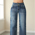High Waist Wide Leg Denim Pants for Women
