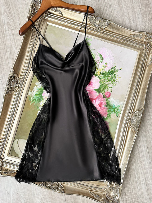 Lace Splicing Nightdress for Women - Elegant & Comfortable