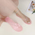 Women's Crystal Flip Flops - Transparent Summer Sandals