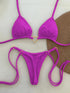 White Lace-Up Bikini Set for Women