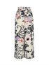 Plus Size Wide Leg Casual Trousers with Print Design