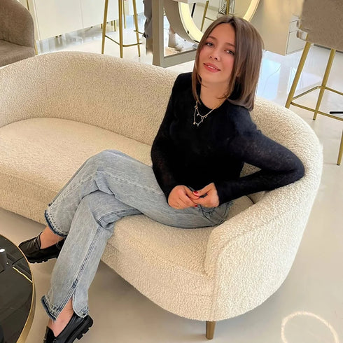 Elegant Women's Knitted Pullover Sweater