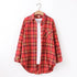 Plaid Flannel Shirt for Women - Casual Long Sleeve Top