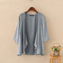 2023 ZANZEA Summer Fashion Cardigan Women 3/4 Sleeve Solid Blouse Casual Holiday Beach Holiday Kimonos Open Front Shirt Blusas
