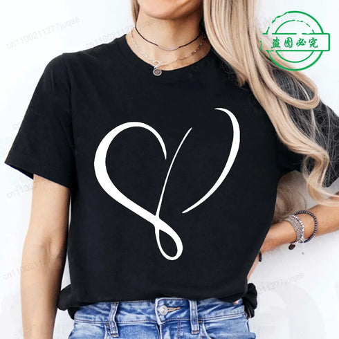 Women’s Heart Design Casual T-Shirt