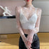 Women's Turtleneck Mesh Top with Long Sleeves